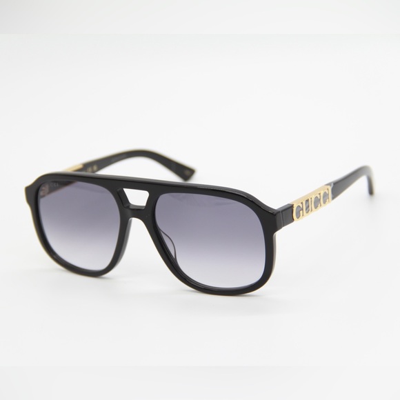 NEW GUCCI GG1188S 002 BLACK UNISEX AVIATOR SUNGLASSES GUCCI GG 1188S 002 - Picture 13 of 16